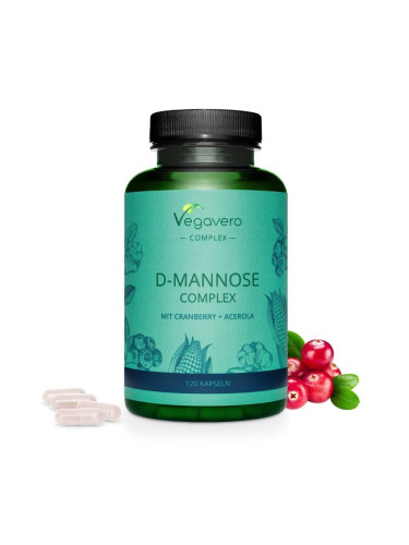 D-Mannose Complex mit Cranberry + Acerola/ Д-маноза комплекс с червена боровинка и ацерола, 120 капс