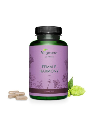 Femalе Harmony 50+/ Билков комплекс за жени 50+, 120 капсули, 100% Vegan Vegavero