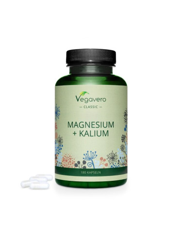 Magnesium + Kalium/ Магнезий + Калий, 180 капсули, 100% Vegan Vegavero