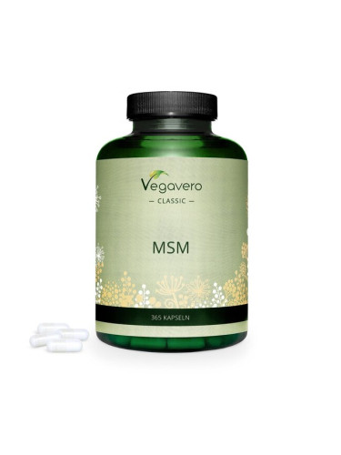MSM/ МСМ /Метил-сулфонил-метан, 365 капсули, 100% Vegan Vegavero