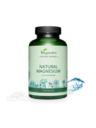 Натурален морски магнезий 300 mg 180 таблетки | Vegavero