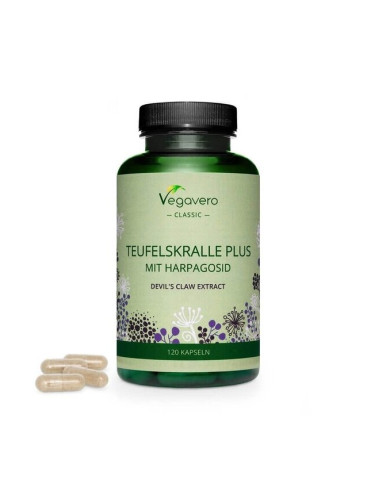 Teufelskralle Plus Mit Harpagosid/ Билкова формула с дяволски нокът, бяла върба и джинджифил, 120 ка