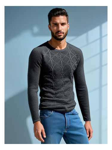 Мъжки антрацитен пуловер DStreet