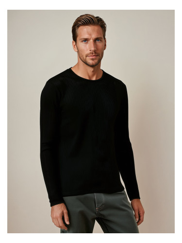 Черен мъжки пуловер DStreet