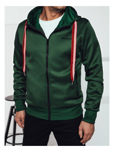 Зелен мъжки суичър с качулка Dstreet