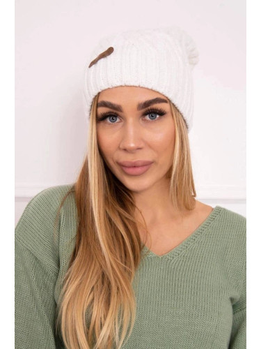 Kesi Cap with fleece Paulina K227 white