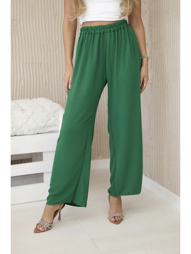 Kesi Włoski Wide-leg trousers dark green