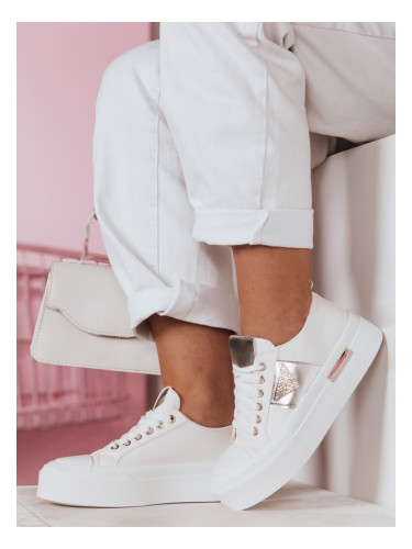Дамски кецове на платформа TRENDIS бели