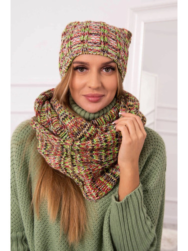 Women's set with fleece 4 Pory Roku K263 green neon