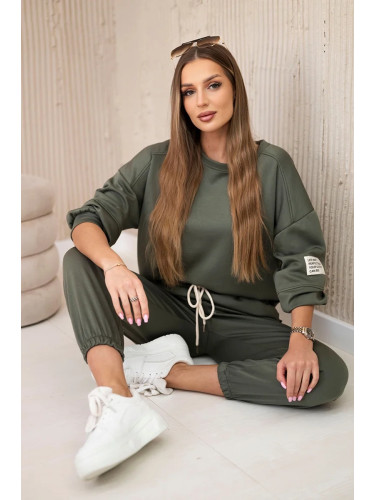 Kesi Włoski Viscose set sweatshirt + pants khaki