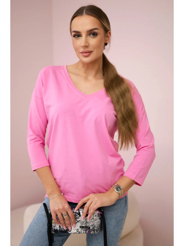 Light pink blouse with a V-neck