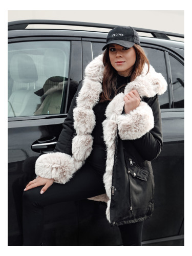 Дамска зимна парка с косъм CHARMFUR