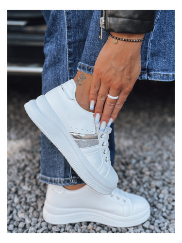 Sneakersy damskie SNEAKFLIK  srebrne Dstreet
