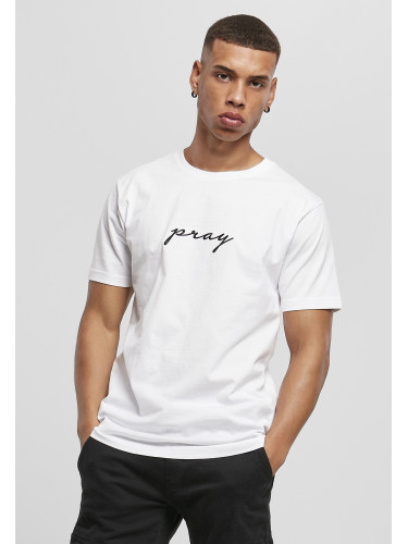 Pray EMB Tee White