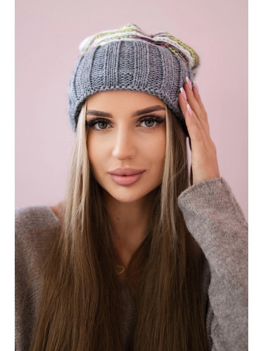 Women's cap Feba K330 dark gray