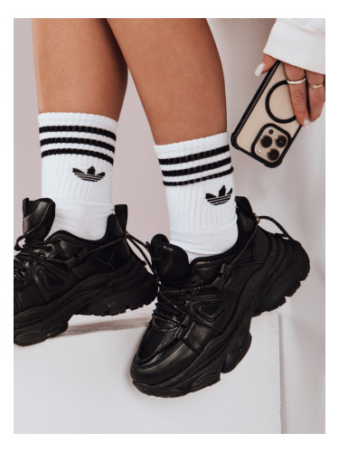 Дамски черни маратонки с дебели подметки