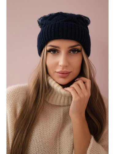 marka niezdefiniowana Cap with fleece Alice K248 jeans+blue