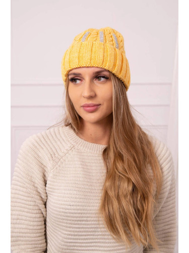 marka niezdefiniowana Women's cap Selena K384 mustard