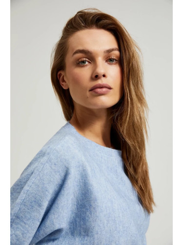 Marisse Women's Sweater Z-Sw-4512 L.Blue Mel