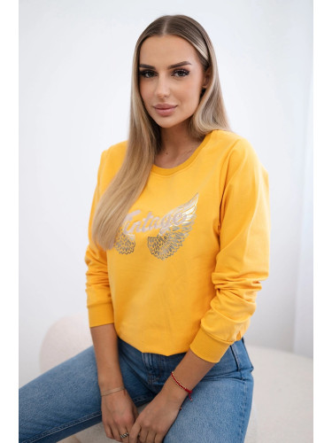 Printed Mustard Sweatshirt