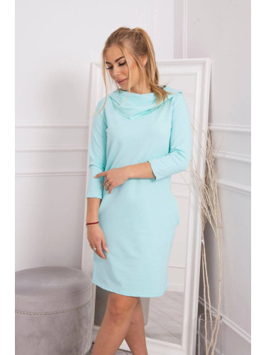 Dress with hood and mint pockets