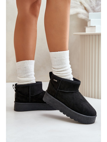 Low Snow Boots on the Big Star Platform Black