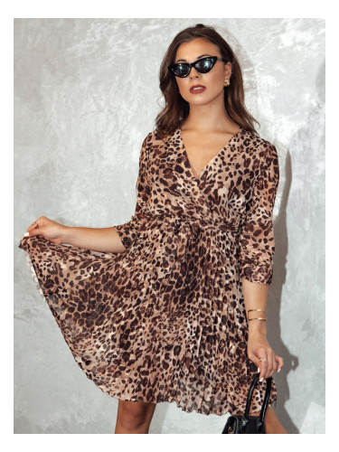 Къса рокля с леопардов принт