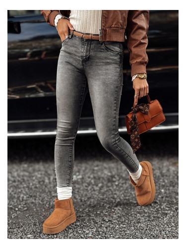 Дамски тесни дънки JORNIX тъмносиви