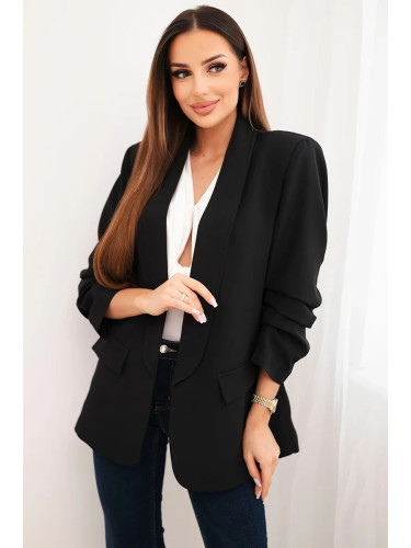 Kesi Włoski Elegant jacket with lapels black