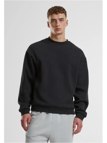 Men's hoodie without hood Fluffy black