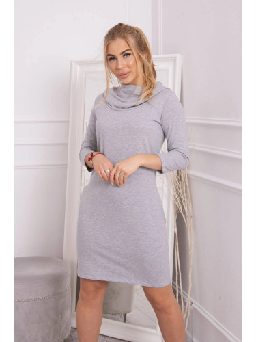Dress with hood and pockets gray
