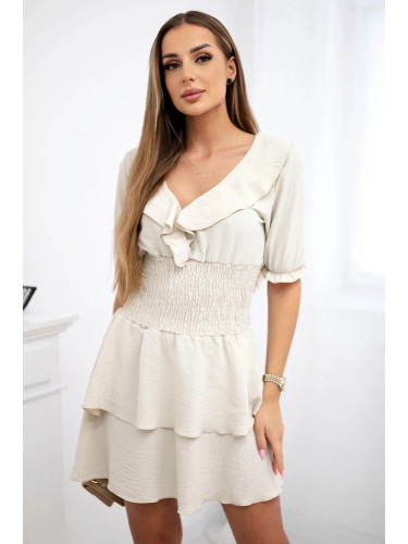 Beige waist-length dress