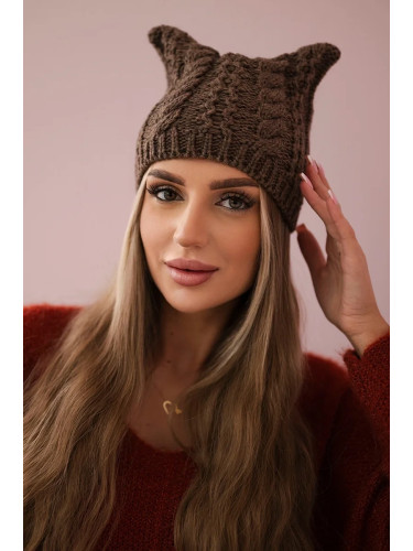 marka niezdefiniowana Cap with fleece Rabbid K237 cappuccino