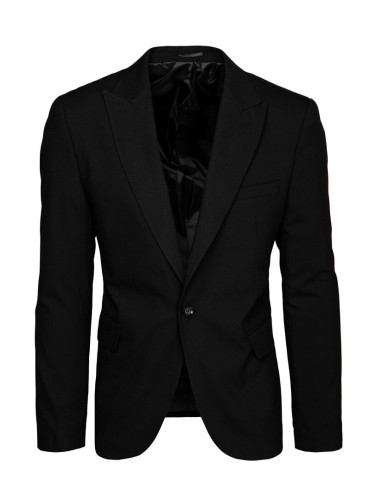 Мъжко черно едноредно яке