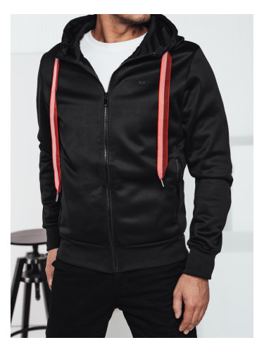 Мъжки суичър с качулка Dstreet черен