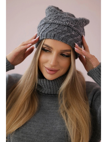 Women's cap Dagmara K332 dark gray