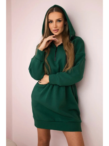 Insulated dress with hood dark green