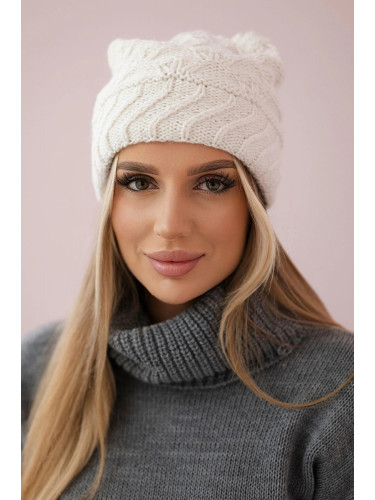Women's cap Dagmara K332 ecru