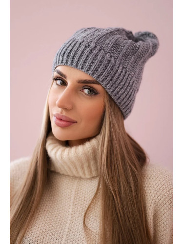Kesi Cap with fleece Anna K238 dark gray