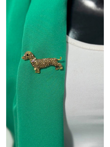 Brooch Dog A-2-21-6 gold color