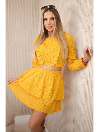 Boho dress mustard