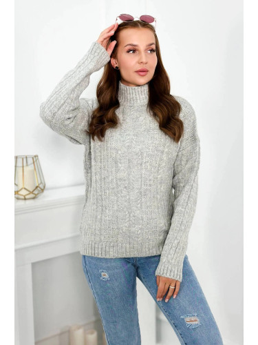 Kesi Sweater with turtleneck grey