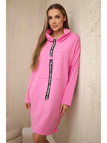 Dress with tie light pink