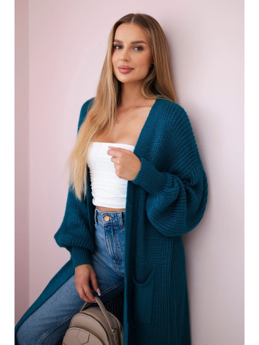 Long Navy Cardigan Sweater
