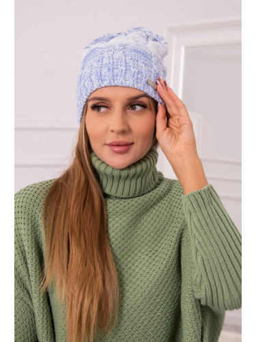 marka niezdefiniowana Cap with fleece Dolores K303 blue+white+jeans