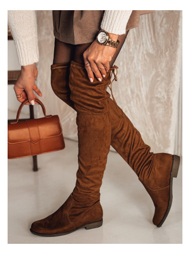 Дамски високи ботуши ALLUNIT camel