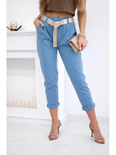 Kesi Włoski Punto trousers with belt denim