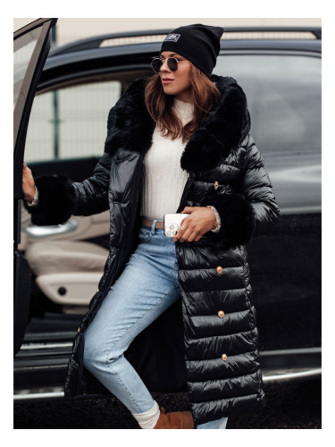 Дамско зимно ватирано палто HORIZON черно