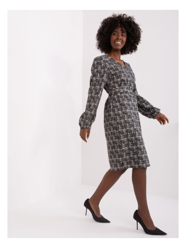 Dress-LK-SK-509474-2.55P-Grey-Black