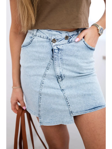 marka niezdefiniowana Stretch denim skirt with longer front S/M-L/XL